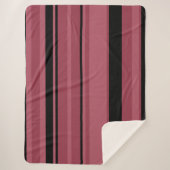 Smoky Topaz en Black Stripes Sherpa Deken (Voorkant)