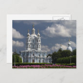 Smolny Cathedraal in Sint-Petersburg, Rusland Briefkaart (Voorkant / Achterkant)