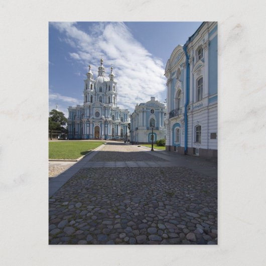Smolny Cathedraal in Sint-Petersburg, Rusland Briefkaart (Voorkant)