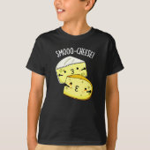 Smoo-cheese Funny Cheese Pun Dark BG T-shirt (Voorkant)