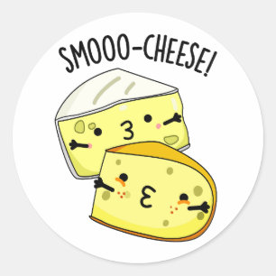 Smoo-cheese Funny Cheese Pun Ronde Sticker