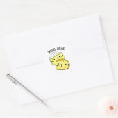 Smoo-cheese Funny Cheese Pun Ronde Sticker (Envelop)