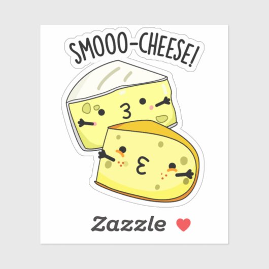 Smoo-cheese Funny Cheese Pun Sticker (Vel)