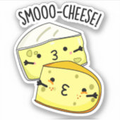 Smoo-cheese Funny Cheese Pun Sticker (Voorkant)