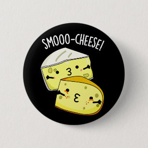 Smoo-cheese Grappige Kaas Punt Donkere BG Ronde Button 5,7 Cm