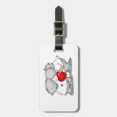 Smooch - Hippo Kiss Valentijnsdag Bagagelabel (Voorkant verticaal)