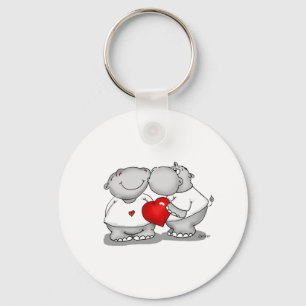 Smooch - Hippo Kiss Valentijnsdag Sleutelhanger