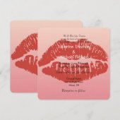 Smooch Lips Bruiloft Kaart (Voorkant / Achterkant)