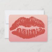 Smooch Lips Bruiloft RSVP Kaartje (Achterkant)