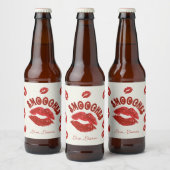 Smooches, rode lippen bier etiket (Flessen)