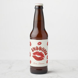 Smooches, rode lippen bier etiket