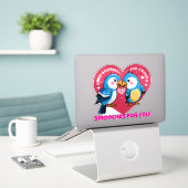 Smooches voor Jou! Sticker (Laptop op bureau)