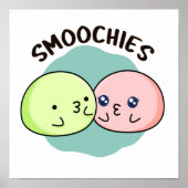 Smoochies Grappig Kussen Mochi Pun Poster (Voorkant)