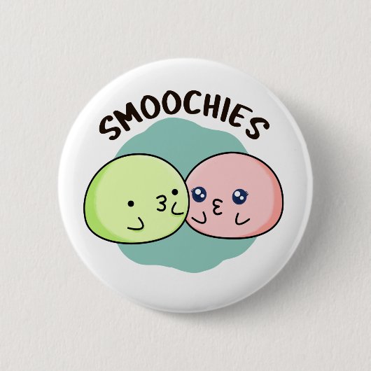 Smoochies Grappig Kussen Mochi Pun Ronde Button 5,7 Cm (Voorkant)
