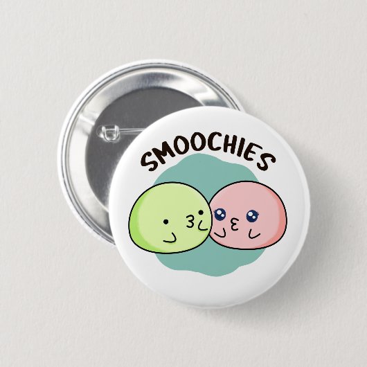 Smoochies Grappig Kussen Mochi Pun Ronde Button 5,7 Cm (Voorkant /achterkant)