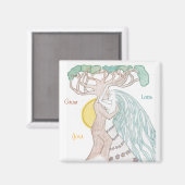 Smooching Tree Paar Magneet (Voorkant / Achterkant)