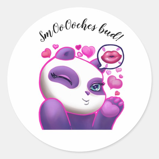 SMOoOoches bud! Ronde Sticker (Voorkant)