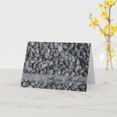 Smooth Black Pebbles Happy Birthday Kaart (Gele Bloem)