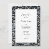 Smooth Black Pebbles Post Wedding Brunch Kaart (Voorkant)