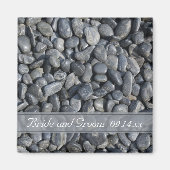 Smooth Black Pebbles Weddenschap Magneet (Voorkant)
