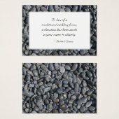 Smooth Black Pebbles Wedding Charity Favor Kaart (Voorkant /achterkant)