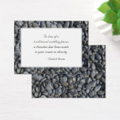 Smooth Black Pebbles Wedding Charity Favor Kaart (Bureau)