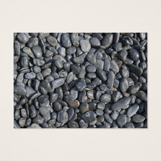 Smooth Black Pebbles Wedding Charity Favor Kaart (Achterkant)