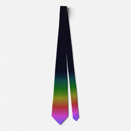 Smooth Black Rainbow Background Gradient Stropdas (Voorkant)