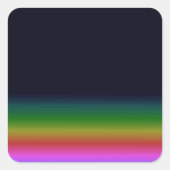 Smooth Black Rainbow Background Gradient Vierkante Sticker (Voorkant)