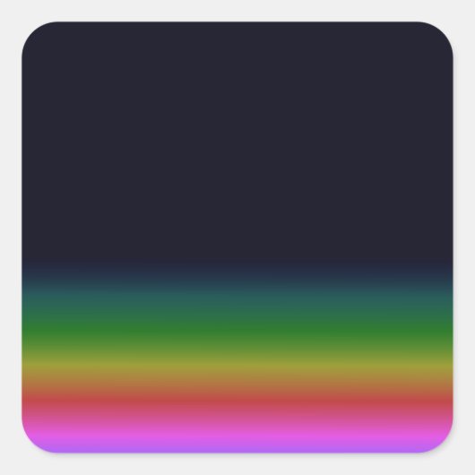Smooth Black Rainbow Background Gradient Vierkante Sticker (Voorkant)