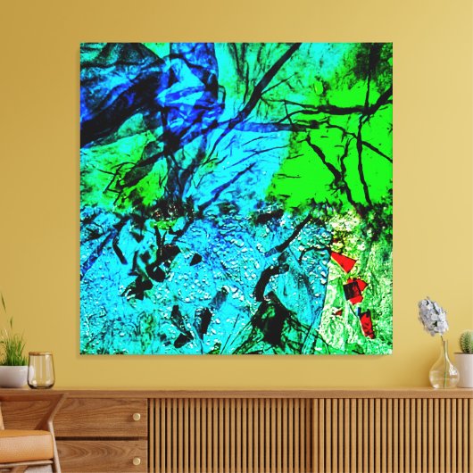 Smooth blue abstract Stretched Canvas Print,Calm  (Insitu (Woonkamer))