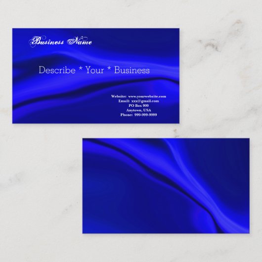 Smooth Blue Design Visitekaartje (Voorkant / Achterkant)