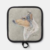 Smooth Blue Merle Collie Pannenlap (Voorkant)
