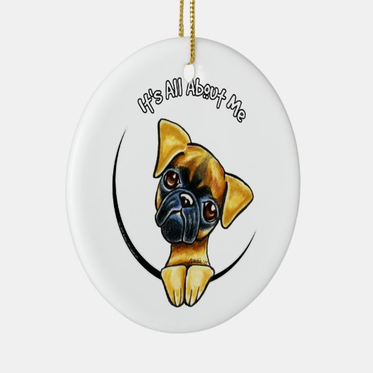 Smooth Brussels Griffon IAAM Keramisch Ornament (Rechts)