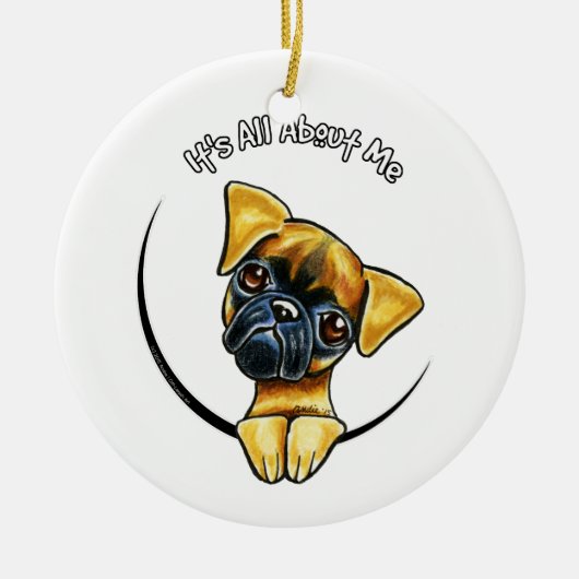 Smooth Brussels Griffon IAAM Keramisch Ornament (Voorkant)