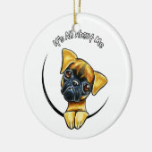 Smooth Brussels Griffon IAAM Keramisch Ornament (Links)