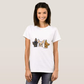 Smooth Chihuahua Trio T-shirt (Voorkant volledig)