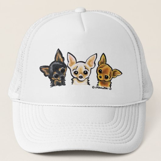 Smooth Chihuahua Trio Trucker Pet (Voorkant)