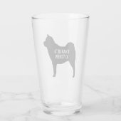 Smooth Chow Silhouette Gepersonaliseerd Hondenras Glas (Achterkant)
