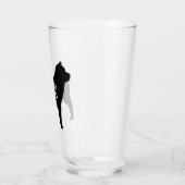 Smooth Chow Silhouette Gepersonaliseerd Hondenras Glas (Links)