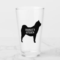 Smooth Chow Silhouette Gepersonaliseerd Hondenras