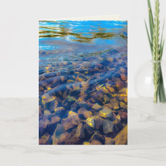 SMOOTH clear flowing natural water & gentle waves Kaart (Voorkant)