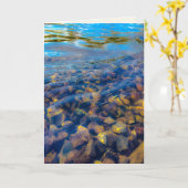 SMOOTH clear flowing natural water & gentle waves Kaart (Gele Bloem)