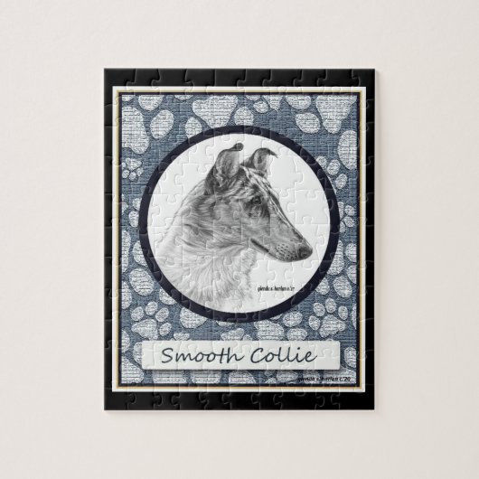 Smooth Collie Art Design Legpuzzel (Verticaal)