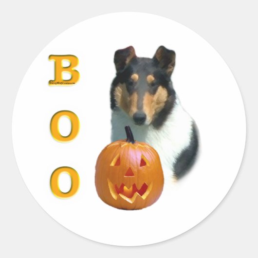 Smooth Collie Boo - Sticker (Voorkant)