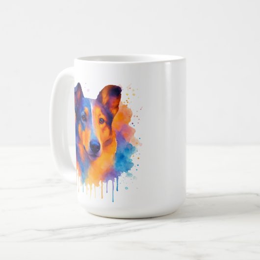 Smooth Collie Coffee Mok (Voorkant links)