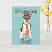 Smooth Collie Dad Kaart (Gele Bloem)