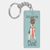 Smooth Collie Dad Sleutelhanger (Voorkant Links)
