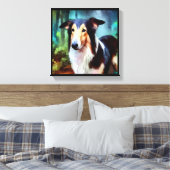 Smooth Collie Dog Canvas Afdruk (Insitu (Slaapkamer))