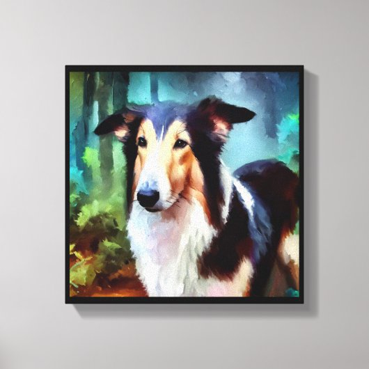 Smooth Collie Dog Canvas Afdruk (Voorkant)